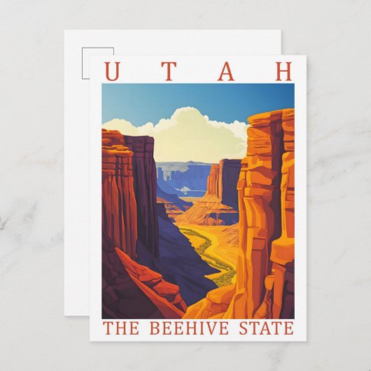 Utah the Beehive Staat USA Travel Place Postkarte (Vorne/Hinten)