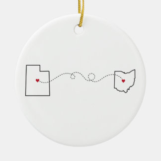 Utah to Ohio - Heart2Heart Ornament