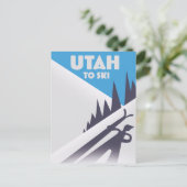 Utah to Ski Feiertagspostkarte (Stehend Vorderseite)