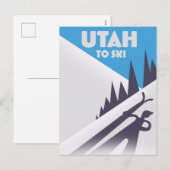 Utah to Ski Feiertagspostkarte (Vorne/Hinten)
