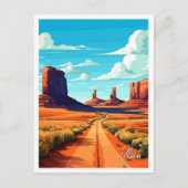 Utah United Staaten Art Vintage Travel Illustratio Postkarte (Vorderseite)