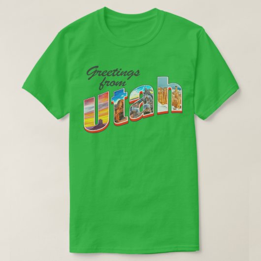 Utah US Reiseroute T-Shirt (Design vorne)