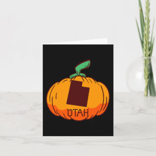 Utah US-Staat Pumpkin Halloween Art Design Fall Se Karte