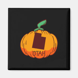 Utah US-Staat Pumpkin Halloween Art Design Fall Se Magnet