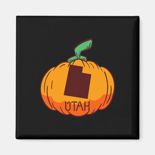 Utah US-Staat Pumpkin Halloween Art Design Fall Se Magnet (Vorne)