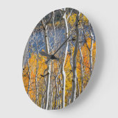 Utah, USA. Aspen Trees (Populus Tremuloides) Große Wanduhr (Winkel)