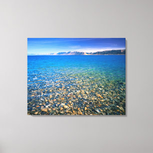 UTAH. USA. Das klare Wasser des Bear Lake offenbar Leinwanddruck