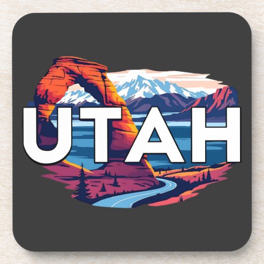 Utah USA Getränkeuntersetzer (Vorderseite)