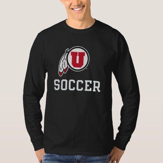 Utah Utes Soccer Icon offiziell lizenziert T-Shirt (Vorderseite)