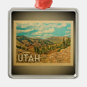 Utah-Verzierungs-Vintage Reise Ornament Aus Metall