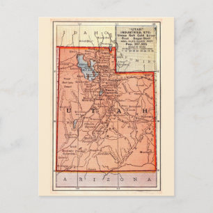 Utah Vintage-Karte Postkarte 