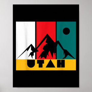 Utah Vintage-Logo - Park City Utah - Retro-Skifahr Poster