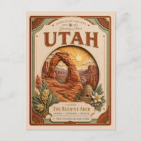 Utah Vintage Paper Cut American Arcana