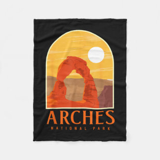 Utah Vintage Retro Wandern Camping Arches National Fleecedecke