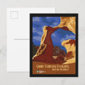 Utah Vintage Travel Poster Nationales Monument Postkarte (Vorne/Hinten)