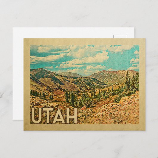 Utah Vintage Travel Postkarten (Vorne/Hinten)