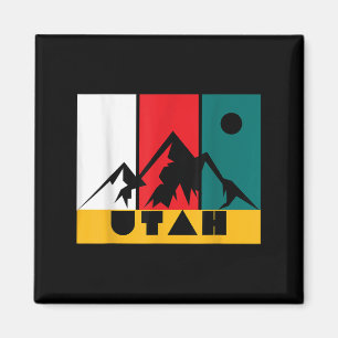 Utah Vintages Logo - Park City Utah - Retro Skiing Magnet