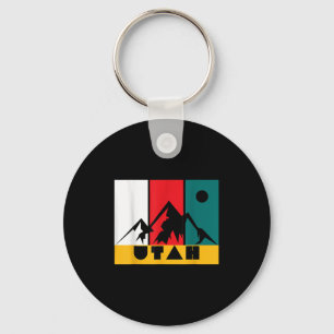 Utah Vintages Logo - Park City Utah - Retro Skiing Schlüsselanhänger