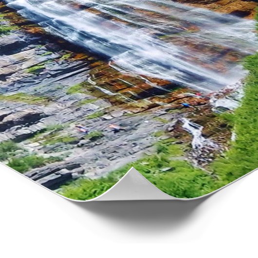 Utah Wasserfall #1a- Poster (Größe auswählen) (Ecke)