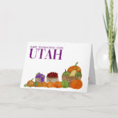 Utah Watercolor Pumpkins Erntedank Card Karte (Vorderseite)