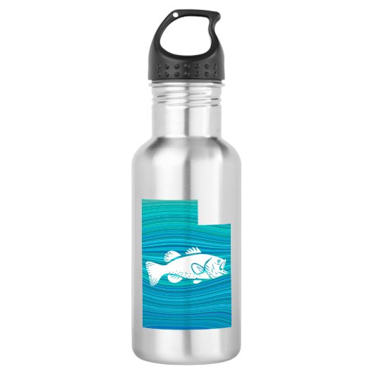 Utah Wave Angeln Edelstahlflasche (Vorderseite)