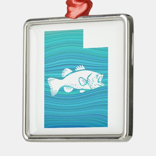 Utah Wave Fishing Ornament Aus Metall (Links)