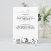 Utah Wedding | Gast Details Einladung (Stehend Vorderseite)