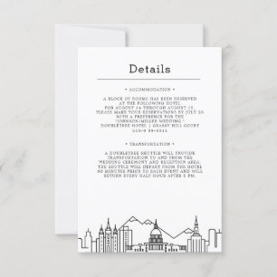 Utah Wedding   Gast Details Einladung