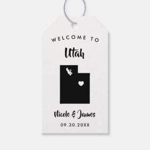 Utah Wedding Welcome Bag Tags, Karte Geschenkanhänger