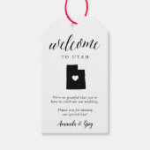 Utah Wedding Welcome Geschenkanhänger (Vorderseite)
