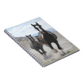 Utah Wild Horses Running Notizblock (Rechte Seite)