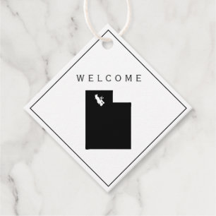 Utah Willkommensbeutel-Tags für Hochzeitstag Geschenkanhänger