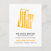 UTAH Wir haben neue Adresse Neue Zuhause Postkarte (Vorderseite)