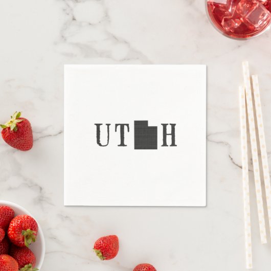 Utah Word Art Paper Party Napkins Serviette (Beispiel)