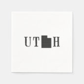 Utah Word Art Paper Party Napkins Serviette (Vorderseite)
