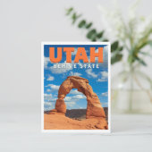 Utah Wüstenbogen Vintage Postkarte (Stehend Vorderseite)
