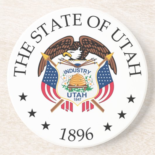 Utah-Zeichen Getränkeuntersetzer (Vorne)