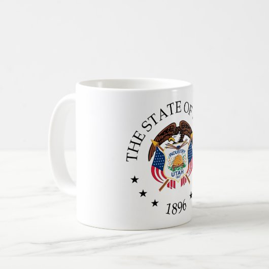 Utah-Zeichen Kaffeetasse (Vorderseite Links)