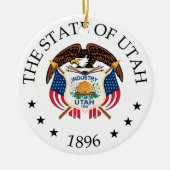 Utah-Zeichen Keramik Ornament (Vorne)