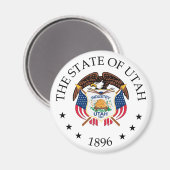 Utah-Zeichen Magnet (Vorderseite/Rückseite)