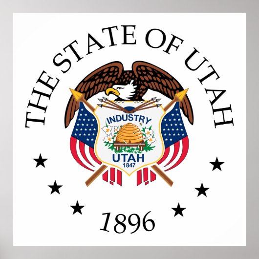 Utah-Zeichen Poster (Vorne)