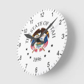Utah-Zeichen Runde Wanduhr (Winkel)