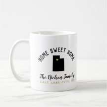 Utah Zuhause Sweet Zuhause Family Monogram Tasse
