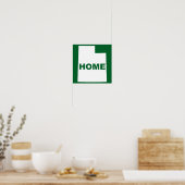 Utah Zuhause weg vom Plakatzeichen Poster (Küche)