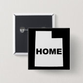 Utah Zuhause weg vom Staat Button (Vorne & Hinten)