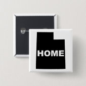 Utah Zuhause weg vom Staat Button (Vorne & Hinten)