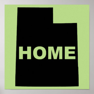Utah Zuhause Weg Von Plakat Schild