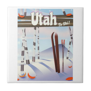 Utah zum Skifahren! Fliese