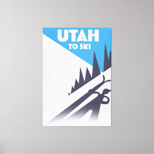 Utah zum Skifahren Leinwanddruck