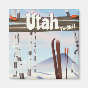 Utah zum Skifahren! Magnet